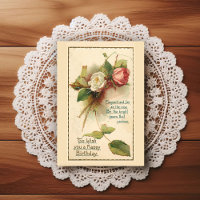 Beautiful Early 1900's Vintage Birthday Greeting