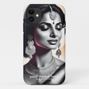 BEAUTIFUL EAST INDIAN WOMAN DIGITAL PORTRAIT Case-Mate iPhone CASE