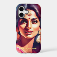 BEAUTIFUL EAST INDIAN WOMAN FACE DIGITAL ART