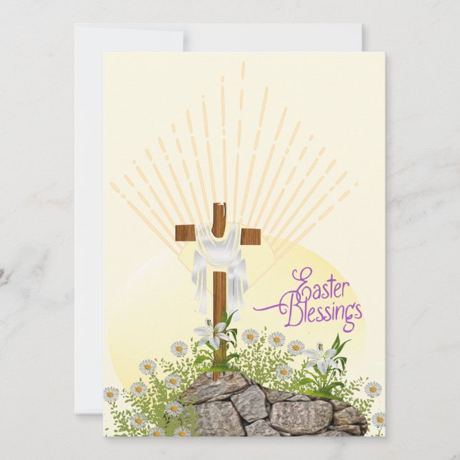 Beautiful Easter Blessings Holiday Card (Front)