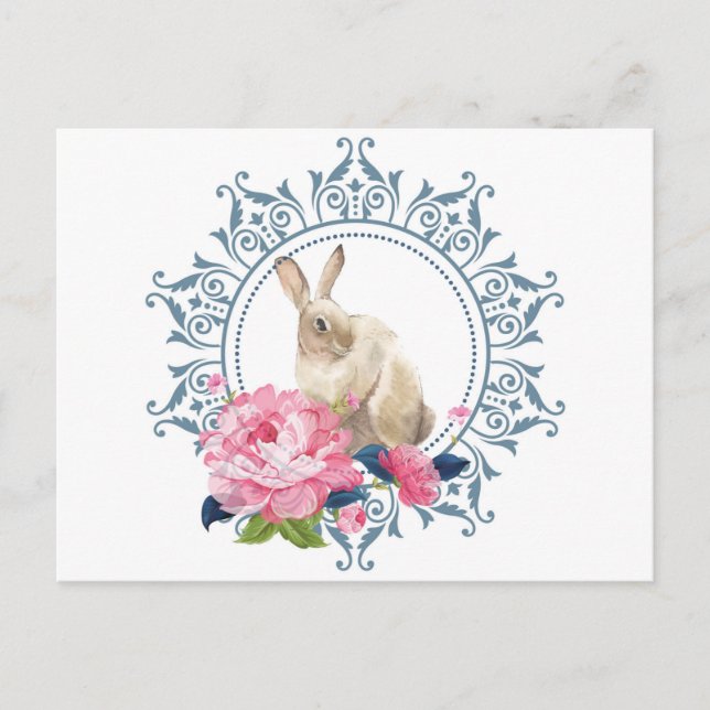 Beautiful Easter Rabbit design Postcard (Front)