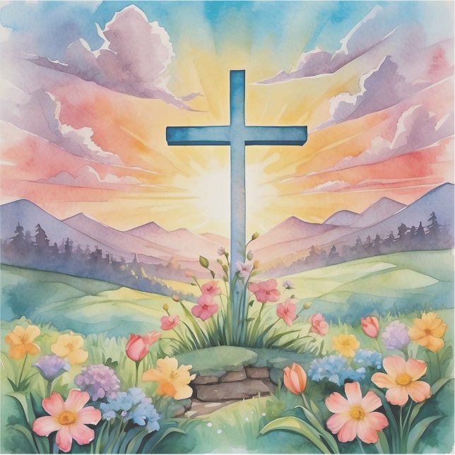 Beautiful Easter Watercolor Art (Front)