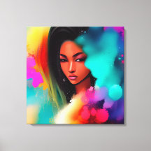 Beautiful ebony girl abstract