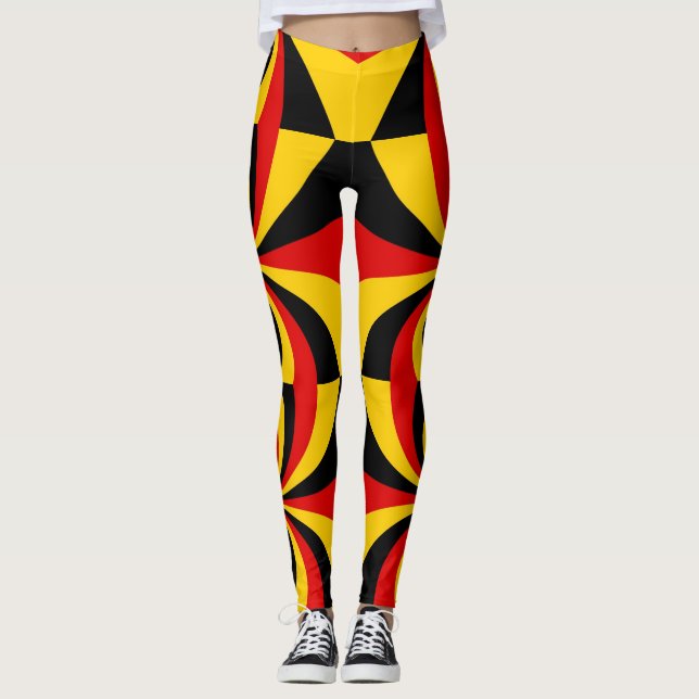 Beautiful Edgy Germany Inspired Flag Colour Leggings (Front)