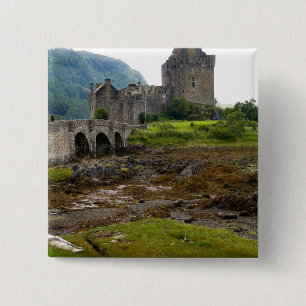 Beautiful Eileen Donan Castle in Western Dornie 2 15 Cm Square Badge