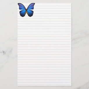 Beautiful Electric Blue Butterfly Stationery