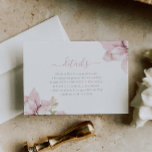 Beautiful Elegance Blush Floral Wedding Details Enclosure Card<br><div class="desc">Beautiful Elegance Blush Floral Wedding Details Enclosure Card

See matching collection below.</div>