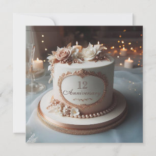 BEAUTIFUL ELEGANT ANNIVERSARY CAKE GREETING