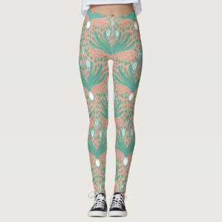 Beautiful elegant bold snowdrops leggings