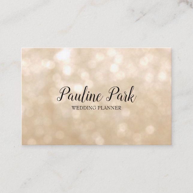Beautiful elegant business card with bokeh (Front)