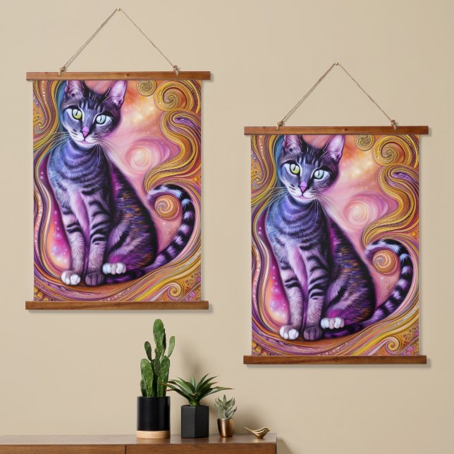 Beautiful Elegant Cat Hanging Tapestry (Asymmetrical)