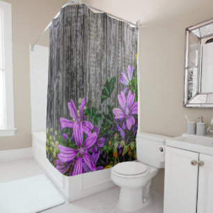 Beautiful Elegant Colourful Wild Flowers Shower Curtain