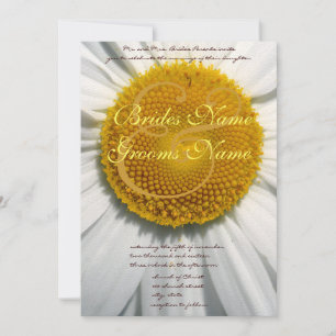 Beautiful Elegant Daisy Wedding Invitation