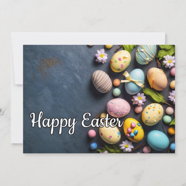 Beautiful Elegant Festive Easter Collage Holiday Card (Front)