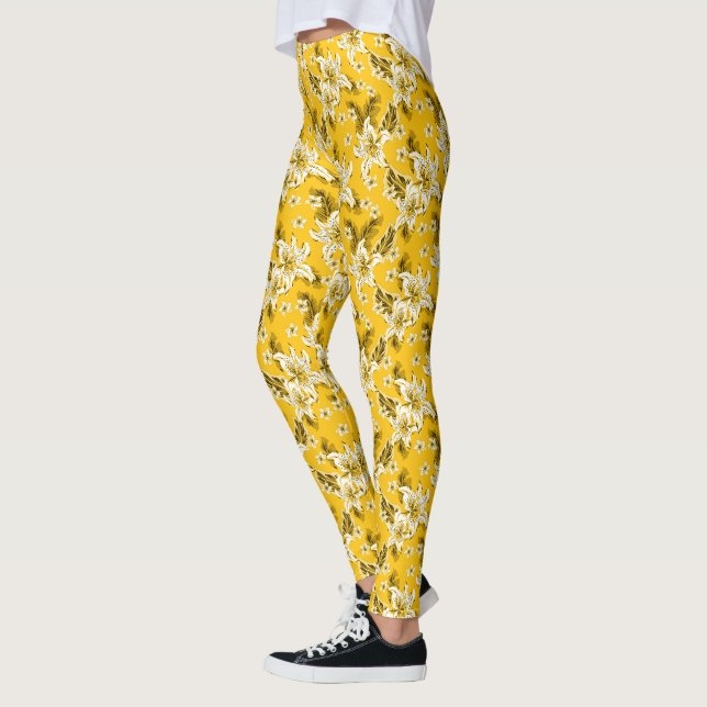Beautiful elegant flower pattern  leggings (Left)