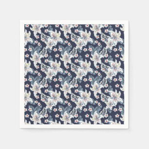 Beautiful elegant flower pattern napkin