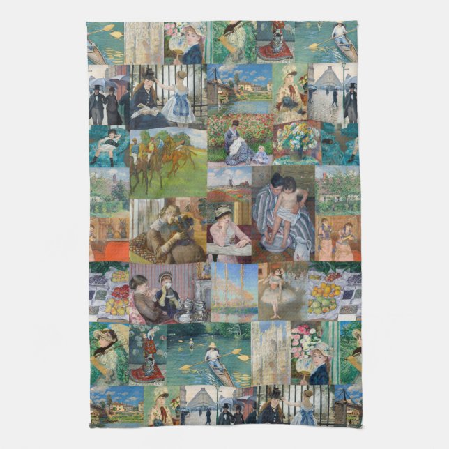Beautiful Elegant Impressionist Art Tea Towel (Vertical)