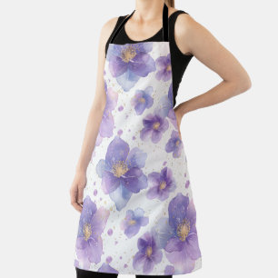 beautiful elegant patten seamless print flower apron