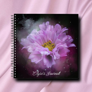 Beautiful Elegant Pink Flower Customisable Journal