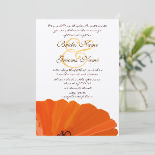 Beautiful Elegant Poppy Wedding Invitation