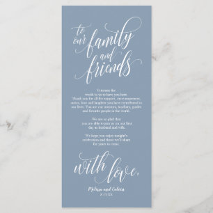 Beautiful Elegant Thank You Place Setting Card