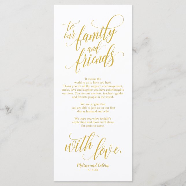 Beautiful Elegant Thank you place setting card (Front)