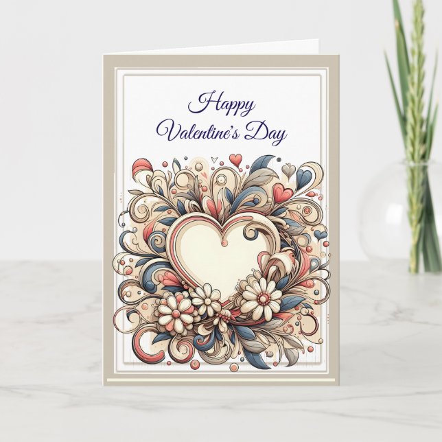 Beautiful Elegant Valentine's Day Card (Front)
