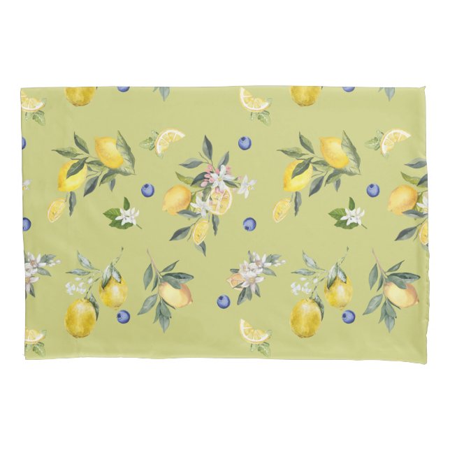 Beautiful & Elegant Watercolour Citrus  Pillowcase (Front)