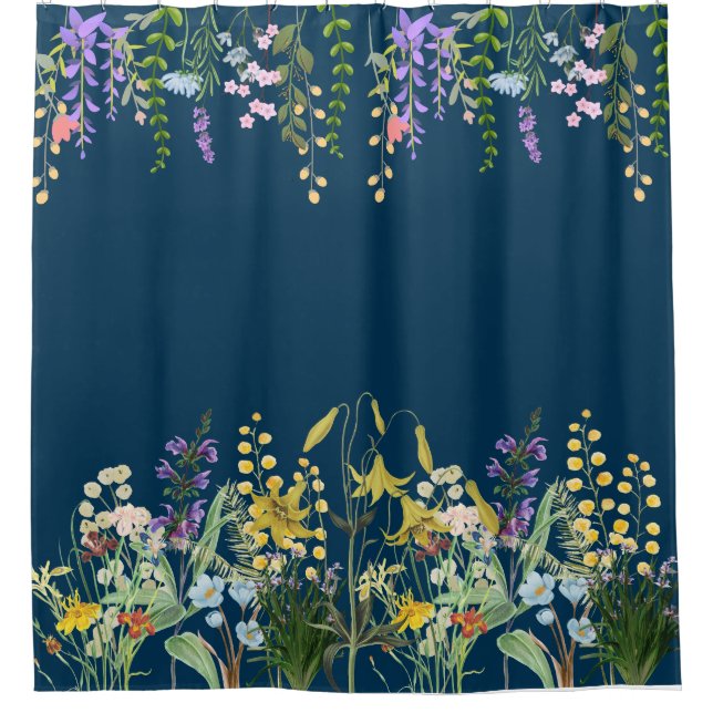 Beautiful & Elegant Wildflower Duvet Cover Shower Curtain (Front)