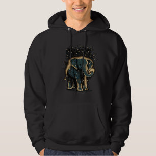 Beautiful Elephant Illustration Spirit Animal Elep Hoodie