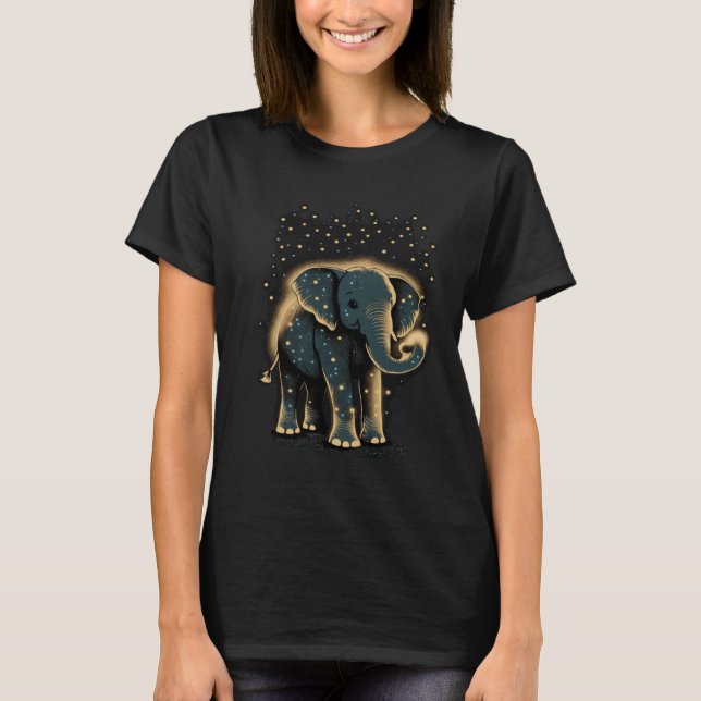 Beautiful Elephant Illustration Spirit Animal Elep T-Shirt (Front)