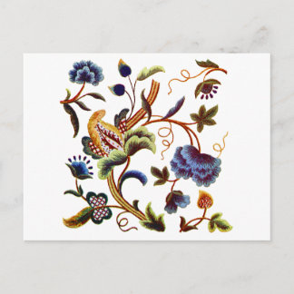 Beautiful Elizabethan Jacobean Embroidery Postcard