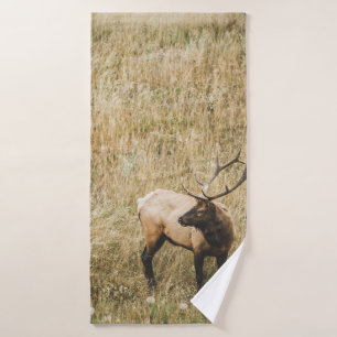BEAUTIFUL ELK DEER BATH TOWEL