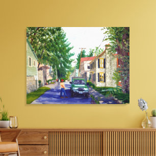 Beautiful Elsah Illinois Street Scene Canvas Print