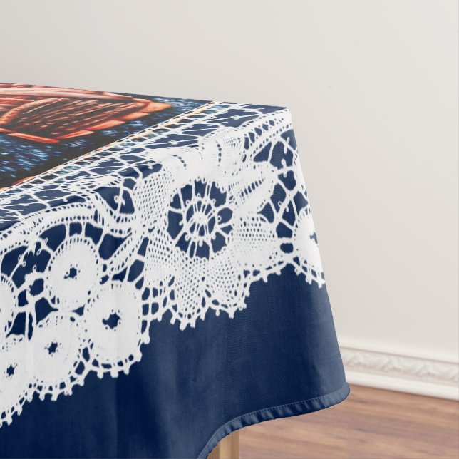 Beautiful Embroidered Horse Tablecloth (In Situ)