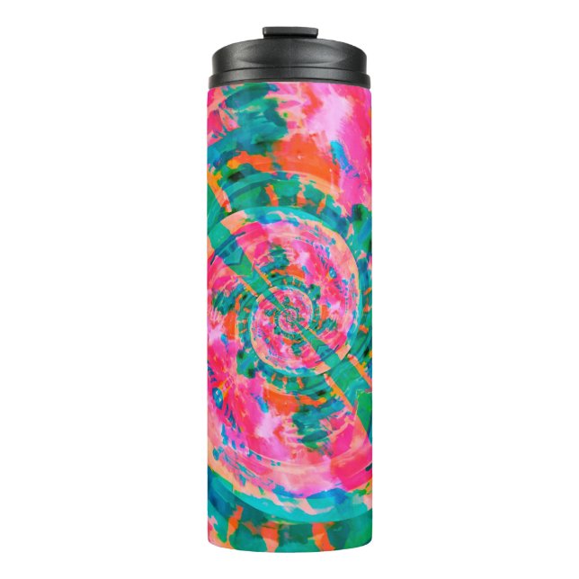 beautiful emotional paint-like illustration abstra thermal tumbler (Front)