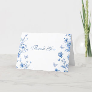 Beautiful Enchanted Vintage Spring Flowers Wedding Thank You Card