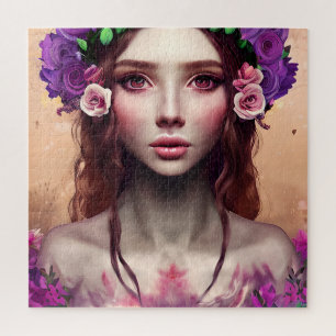 Beautiful Enchantress Fantasy AI Art Jigsaw Puzzle