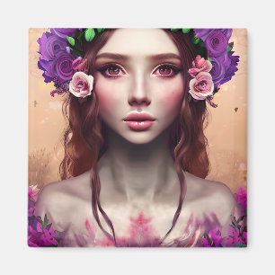 Beautiful Enchantress Fantasy AI Art Magnet