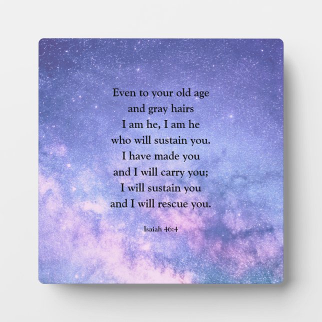Beautiful Encouraging Scripture Bible Verse Isaiah Plaque (Front)