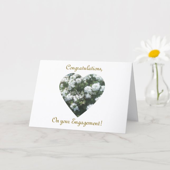 Beautiful Engagement, Folded Greeting Card (Small Plant)