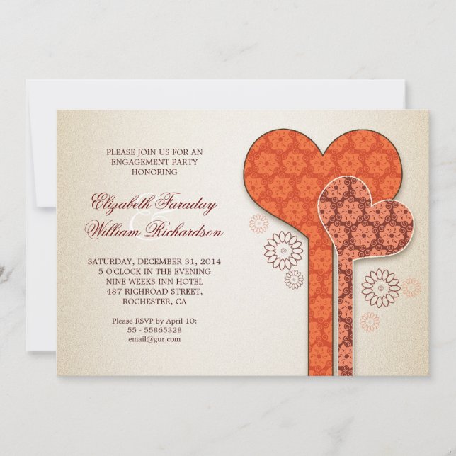 beautiful engagement party invitations (Front)