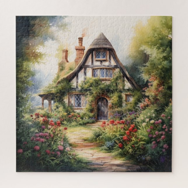 Beautiful English Cottage Jigsaw Puzzle (Vertical)