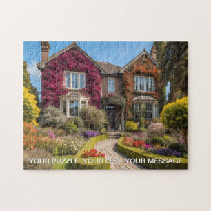 Beautiful English Country House and Garden Jigsaw Puzzle