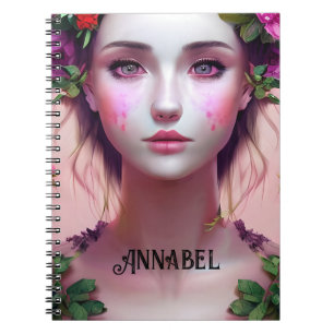 Beautiful Ethereal Enchanted Woman Fantasy Art Notebook