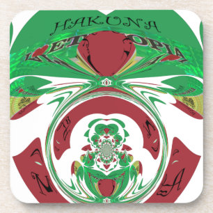 Beautiful Ethiopia Lovely Hakuna Matata I love Hea Coaster