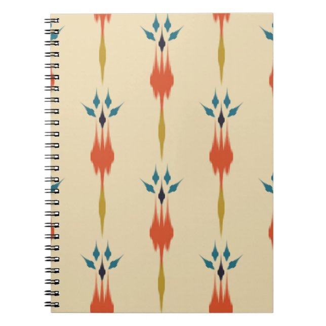 Beautiful Ethnic abstract ikat art. Seamless Kasur Notebook (Front)