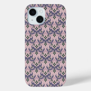 Beautiful ethnic Damascus pattern pointillism  iPhone 15 Case
