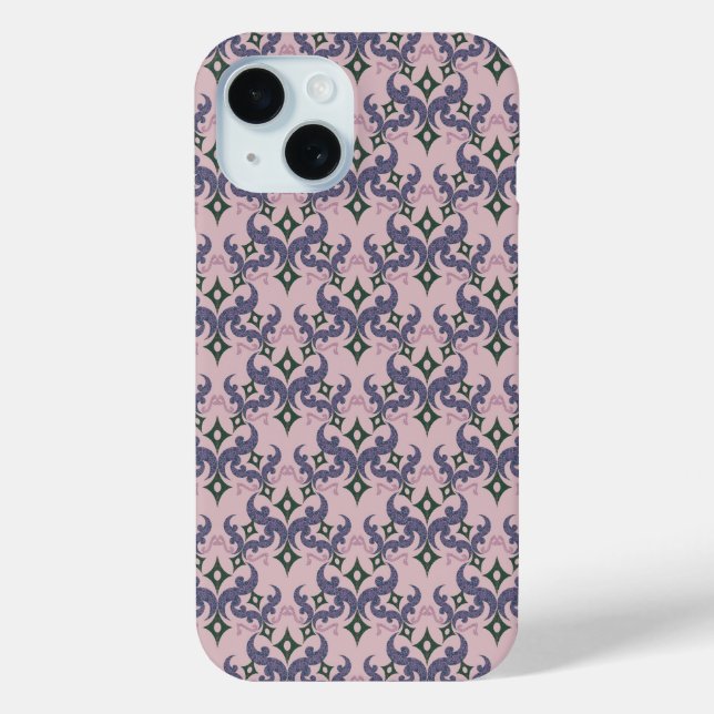 Beautiful ethnic Damascus pattern pointillism  Case-Mate iPhone Case (Back)