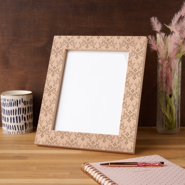 Beautiful ethnic Damascus pattern pointillism Etched Frames (Left)